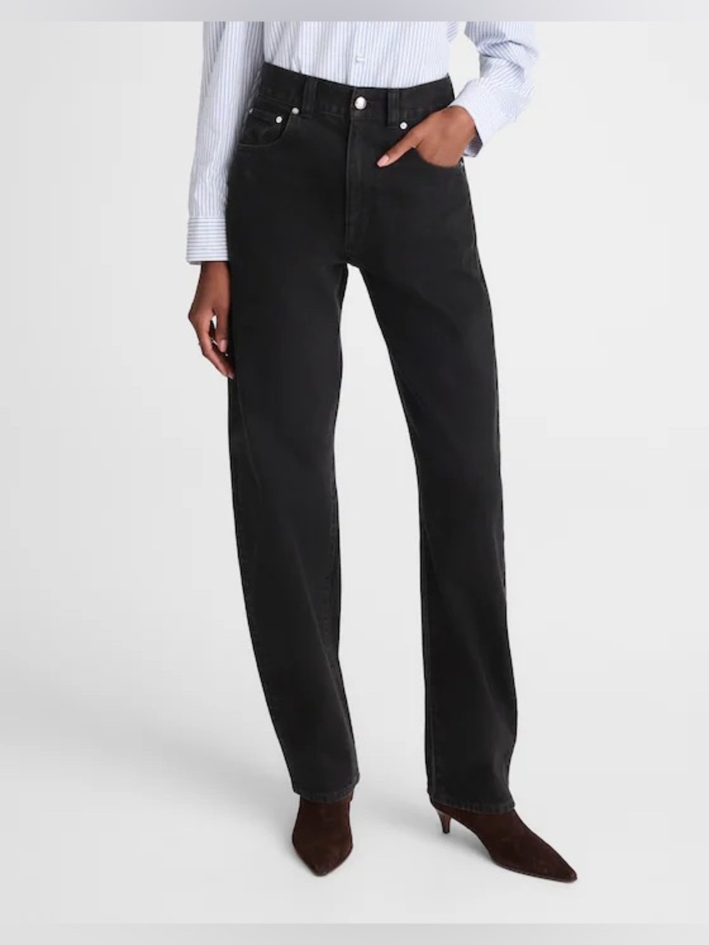 NWT Madewell The Balloon Jean High Rise
Black Frost Rigid